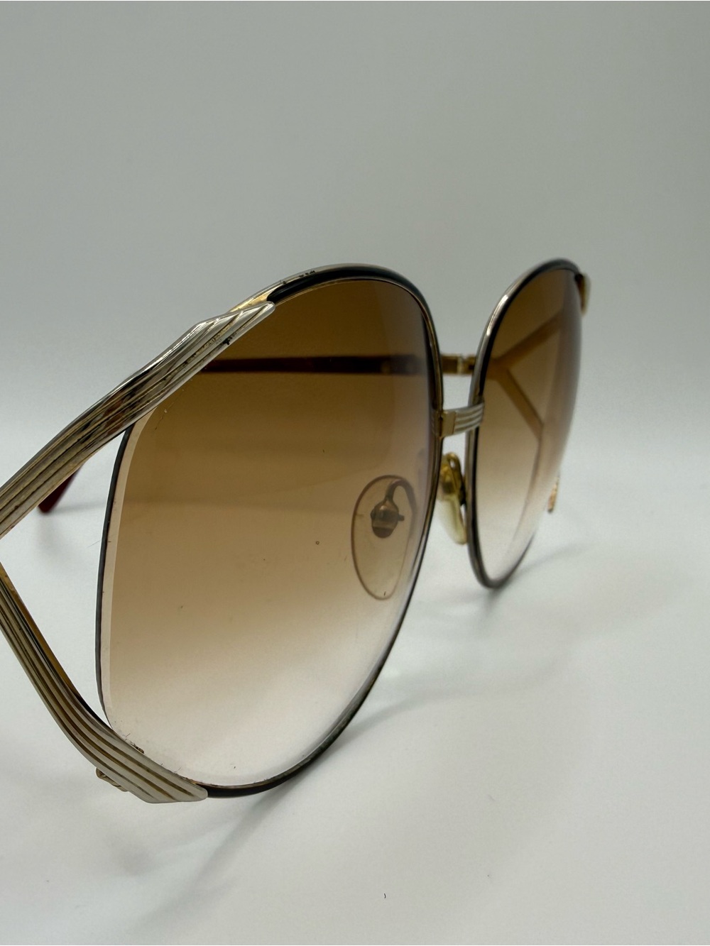 Vintage Guy Laroche Oversized Sunglasses Burgundy Translucent Made in France - Picture 7 of 12